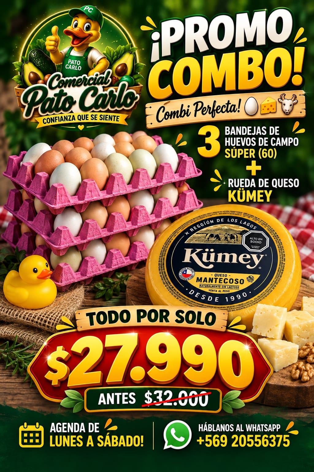 Promo Combo Huevos + Queso Kümey