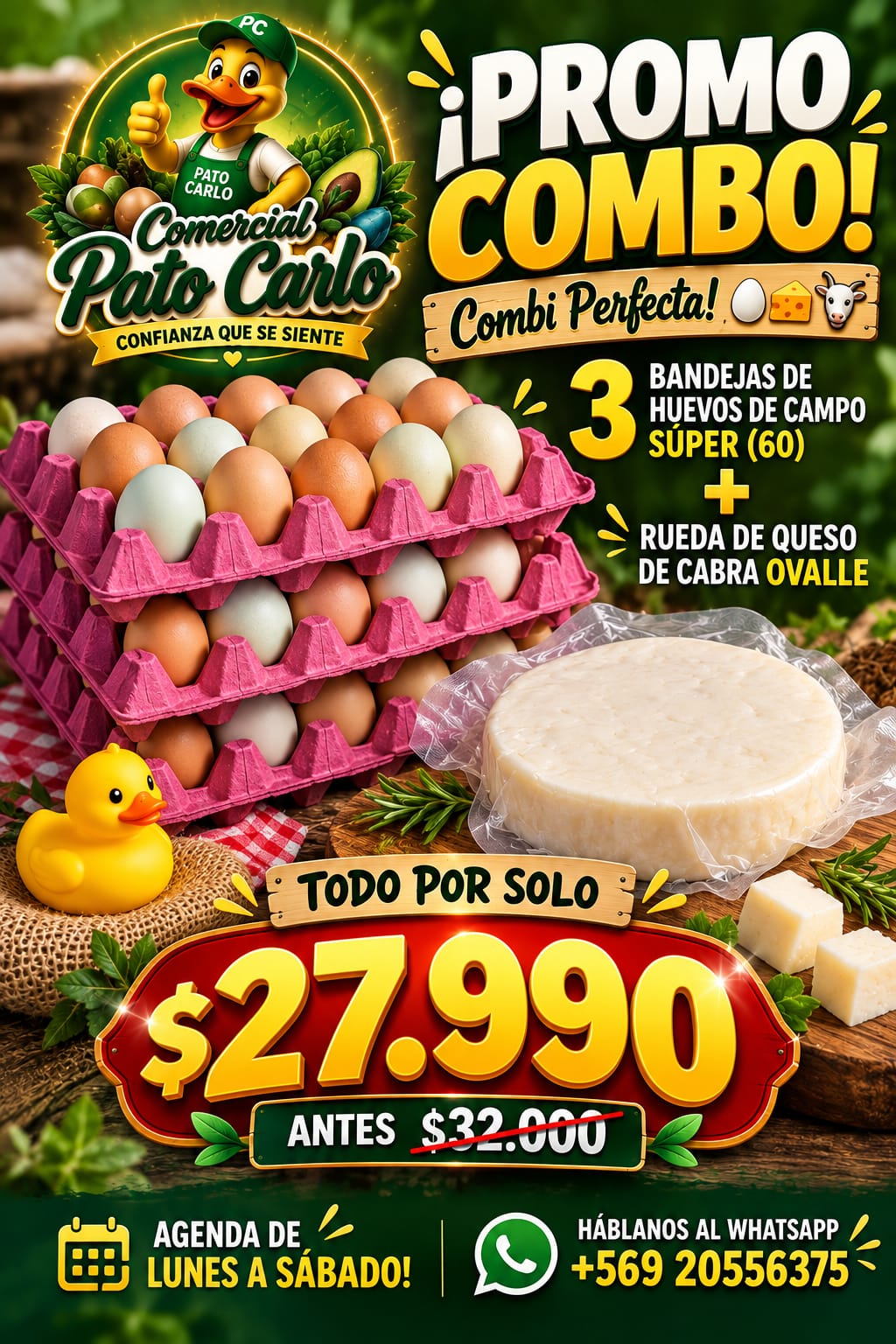 Promo Combo Huevos + Queso de Cabra